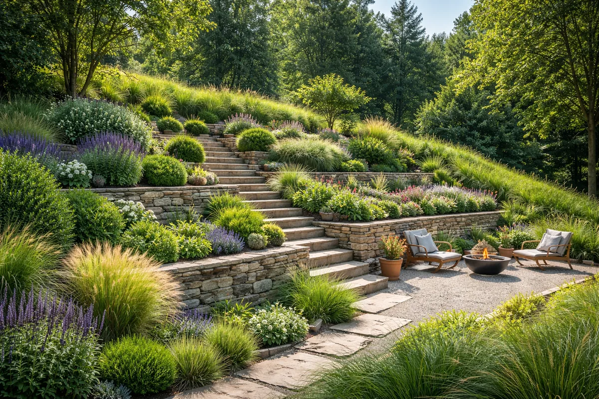 Comment aménager un jardin en pente facilement et efficacement