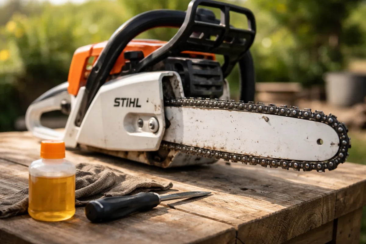 Pourquoi ma tronçonneuse Stihl ne graisse-t-elle plus la chaîne ?