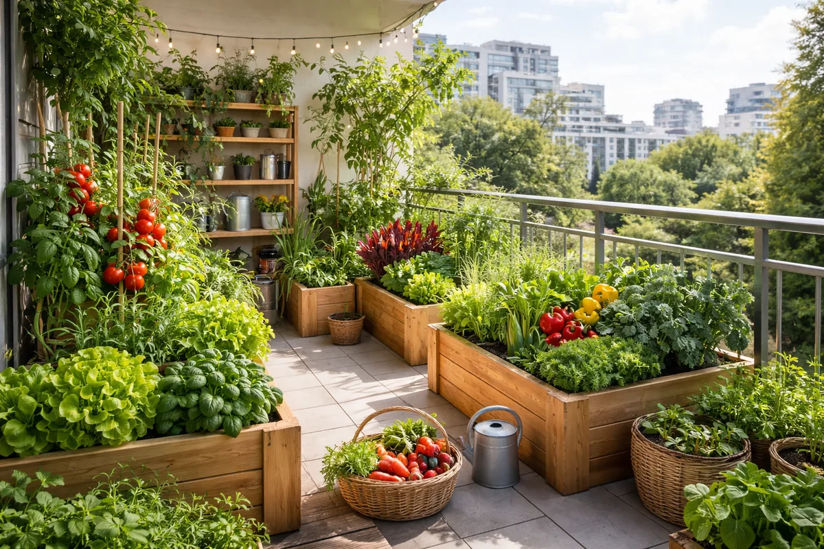 Comment aménager un jardin de légumes sur un balcon de 10 m²